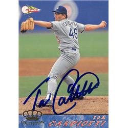 626541 Tom Candiotti Autographed Baseball Card - Los Angeles Dodgers 1994 Pacific - No.305