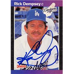 626551 Rick Dempsey Autographed Baseball Card - Los Angeles Dodgers 1989 Donruss - No.432