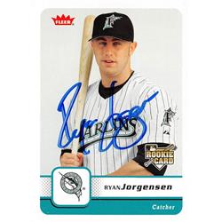 626685 Ryan Jorgensen Autographed Baseball Card - Florida Marlins 2006 Fleer Rookie - No.200