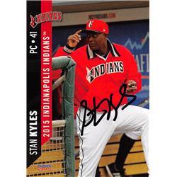 626815 Stan Kyles Autographed Baseball Card - Indianapolis Indians, Pittsburgh Pirates 2015 Choice - No.41