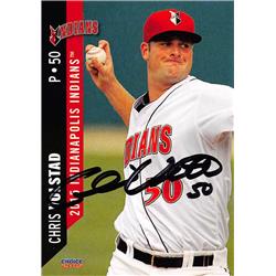 626820 Chris Volstad Autographed Baseball Card - Indianapolis Indians, Pittsburgh Pirates 2015 Choice - No.50