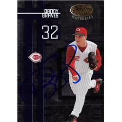 626831 Danny Graves Autographed Baseball Card - Cincinnati Reds 2005 Leaf Certified Materials - No.152