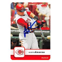 626833 Austin Kearns Autographed Baseball Card - Cincinnati Reds 2006 Fleer - No.309