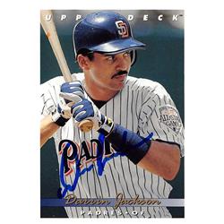 626852 Darrin Jackson Autographed Baseball Card - San Diego Padres 1993 Upper Deck - No.258