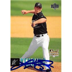 637344 Logan Kensing Autographed Baseball Card - Florida Marlins 2006 Upper Deck Rookie - No.622