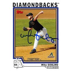637355 Mike Gosling Autographed Baseball Card - Arizona Diamondbacks 2004 Topps First Year Rookie - No.317