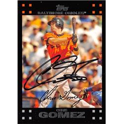 637364 Chris Gomez Autographed Baseball Card - Baltimore Orioles 2007 Topps - No.219