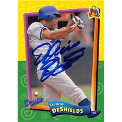 637533 Delino Deshields Autographed Baseball Card - Los Angeles Dodgers 1994 Upper Deck Fun Pack - No.94
