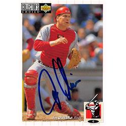 637550 Joe Oliver Autographed Baseball Card - Cincinnati Reds 1994 Upper Deck - No.220