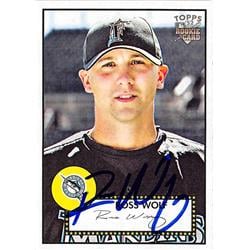 637552 Ross Wolf Autographed Baseball Card - Florida Marlins 2007 Topps 52 Rookie - No.172
