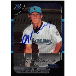 637553 Jacob Marceaux Autographed Baseball Card - Florida Marlins 2006 Bowman Chrome First Year Rookie - No.BDP92