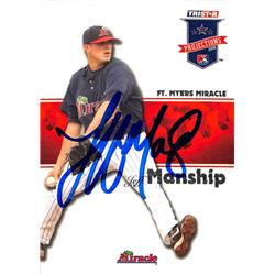 Jeff Manship Autographed Baseball Card - Ft. Myers Miracle, Minnesota Twins 2008 Tristar Pro Debut Rookie - No.37