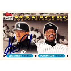 637734 Gene Lamont Autographed Baseball Card - Chicago White Sox 1993 Topps Managers - No.504