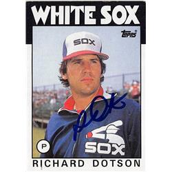 637783 Richard Dotson Autographed Baseball Card - Chicago White Sox 1986 Topps - No.612