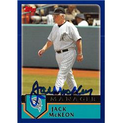 637895 Jack McKeon Autographed Baseball Card - Florida Marlins World Series Manager, SC 2002 Topps Traded - No.T119