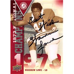 638132 Woodrow Lowe Autographed Football Card - Alabama Crimson Tide, SC 2012 Upper Deck National Champions - No.NCWL -  Autograph Warehouse