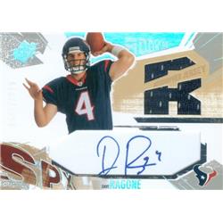 650381 Dave Ragone Autographed Player Worn Jersey Patch Football Card - Houston Texans 2003 Upper Deck SPX Rookie - No.212