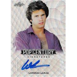 650611 Lorenzo Lamas Autographed Trading Card - Actor, Falcon Crest 2019 Leaf Pop Century Refractor - No.BALL1