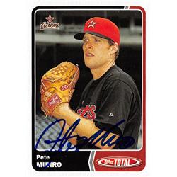 650910 Pete Munro Autographed Baseball Card - Houston Astros, FT 2003 Topps Total - No.239
