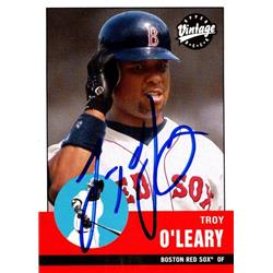 650957 Troy OLeary Autographed Baseball Card - Boston Red Sox, FT 2001 Upper Deck Vintage - No.101