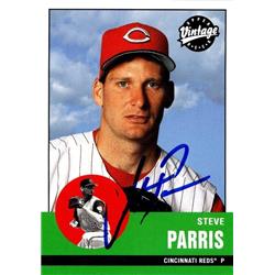 650967 Steve Parris Autographed Baseball Card - Cincinnati Reds, FT 2001 Upper Deck Vintage - No.323