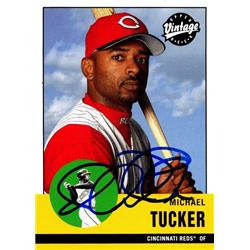 650968 Michael Tucker Autographed Baseball Card - Cincinnati Reds, FT 2001 Upper Deck Vintage - No.324