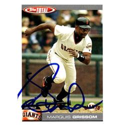 651133 Marquis Grissom Autographed Baseball Card - San Francisco Giants, FT 2004 Topps Total - No.281