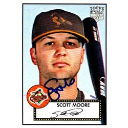 651255 Scott Moore Autographed Baseball Card - Baltimore Orioles, FT 2007 Topps 52 Rookie - No.194