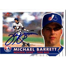 651320 Michael Barrett Autographed Baseball Card - Montreal Expos, FT 2001 Fleer Tradition - No.97