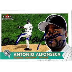 651331 Antonio Alfonseca Autographed Baseball Card - Florida Marlins, FT 2001 Fleer Tradition - No.302