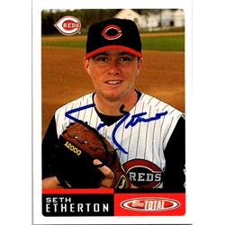 651434 Seth Etherton Autographed Baseball Card - Cincinnati Reds, FT 2002 Topps Total - No.776