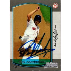 651510 Rick Asadoorian Autographed Baseball Card - Boston Red Sox, FT 2000 Bowman Rookie - No.350