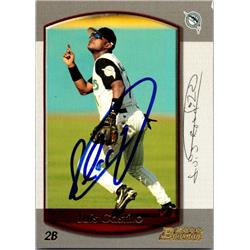 651528 Luis Castillo Autographed Baseball Card - Florida Marlins, FT 2000 Bowman - No.58