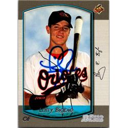 651531 Larry Bigbie Autographed Baseball Card - Baltimore Orioles, FT 2000 Bowman - No.335