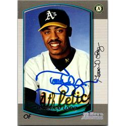 651556 Terrence Long Autographed Baseball Card - Oakland Athletics, FT 2000 Bowman - No.218