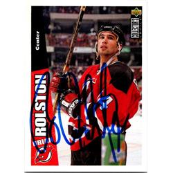 652112 Brian Rolston Autographed Hockey Card - New Jersey Devils, FT 1996 Upper Deck - No.151