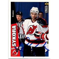 652122 Petr Sykora Autographed Hockey Card - New Jersey Devils, FT 1996 Upper Deck - No.147