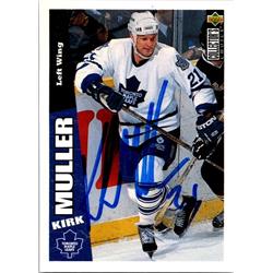 652130 Kirk Muller Autographed Hockey Card - Toronto Maple Leafs, FT 1996 Upper Deck - No.259