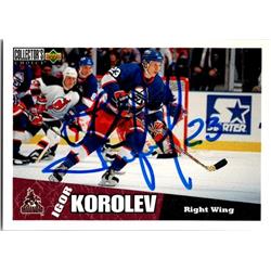 652225 Igor Korolev Autographed Hockey Card - Phoenix Coyotes, FT 1996 Upper Deck - No.202