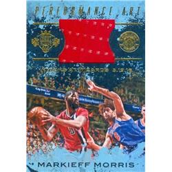 652776 Markieff Morris Player Worn Jersey Patch Basketball Card - Washington Wizards 2016 Panini Court Kings Performance Art - No.10 LE 151-249