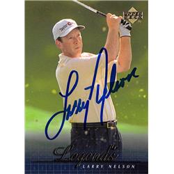584199 Larry Nelson Autographed Golf Card - PGA, Kennesaw State, SC 2001 Upper Deck Legends - No.55