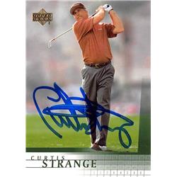 584201 Curtis Strange Autographed Golf Card - PGA, Wake Forest, SC 2001 Upper Deck - No.26
