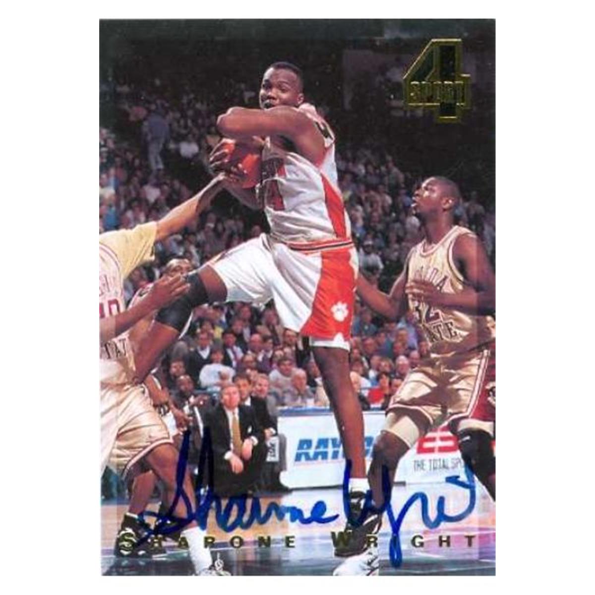 584707 Sharone Wright Autographed Basketball Card - Clemson
