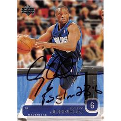 584904 Avery Johnson Autographed Basketball Card - Dallas Mavericks 2003 Upper Deck - No.237
