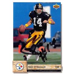 585215 Neil ODonnell Autographed Football Card - Pittsburgh Steelers 1992 Upper Deck - No.338 -  Autograph Warehouse
