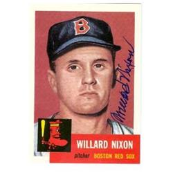 585267 Willard Nixon Autographed Baseball Card - Boston Red Sox 1991 Topps Archives 1953 - No.30