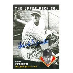 585358 Frank Crosetti Autographed Baseball Card - New York Yankees 1994 Upper Deck Bat Legends - No.37