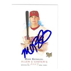 585692 Mark Reynolds Autographed Baseball Card - Arizona Diamondbacks Allen & Ginter - No.101