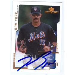 585761 Derek Bell Autographed Baseball Card - New York Mets 2000 Upper Deck MVP Baseball Card - No.116 - Blue Sharpie