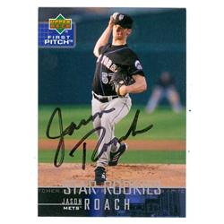 585904 Jason Roach Autographed Baseball Card - New York Mets 2004 Upper Deck - No.13 First Pitch